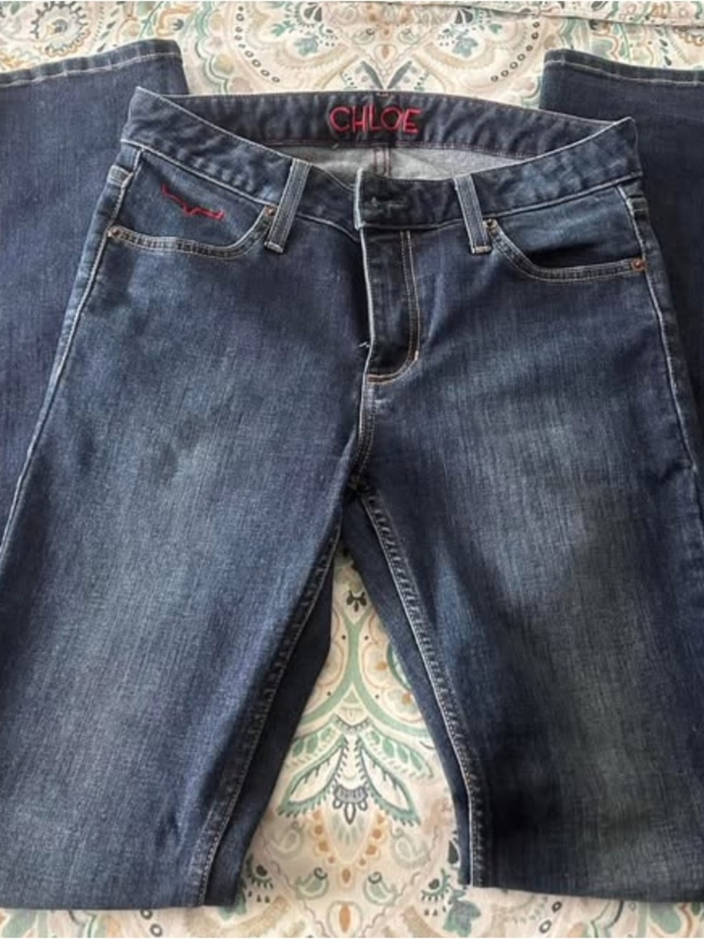 Kimes Ranch Indigo Boot Cut Jeans with Red Stitching